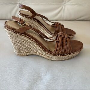 Stuart Weitzman Espadrille Wedge Sandals, Size 8.5